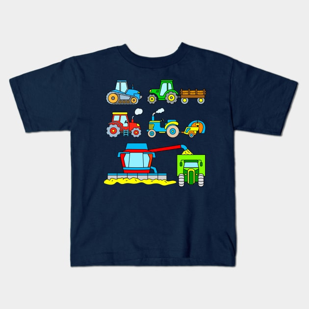 Toddler Boy Tractor Combine Harvester Kids T-Shirt by samshirts